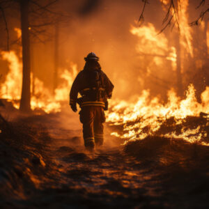 Mudanças climáticas e incêndios florestais.